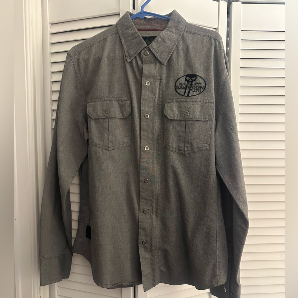 Harley Davidson Motor Clothes Long Sleeved Shirt Large